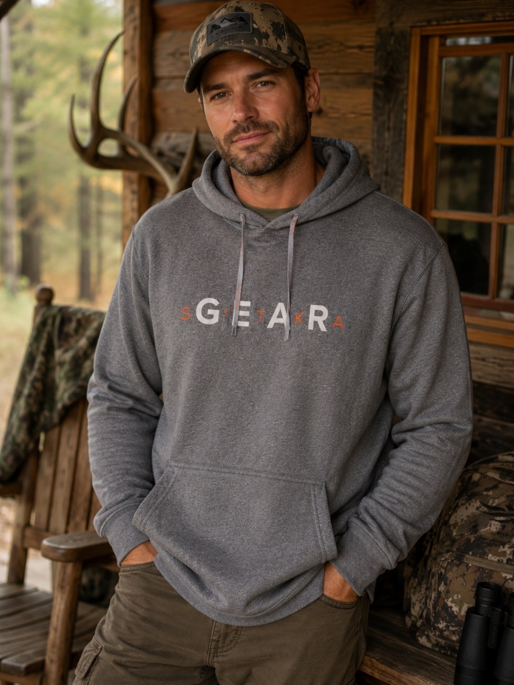SITKA GEAR Hoodie Sweatshirt Gray Size Medium